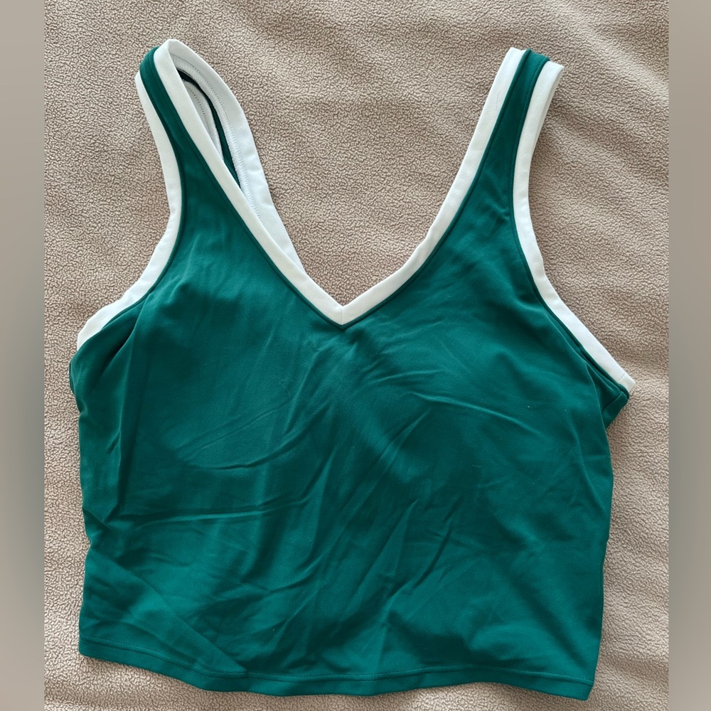 All in Motion Teal V-Neck Top